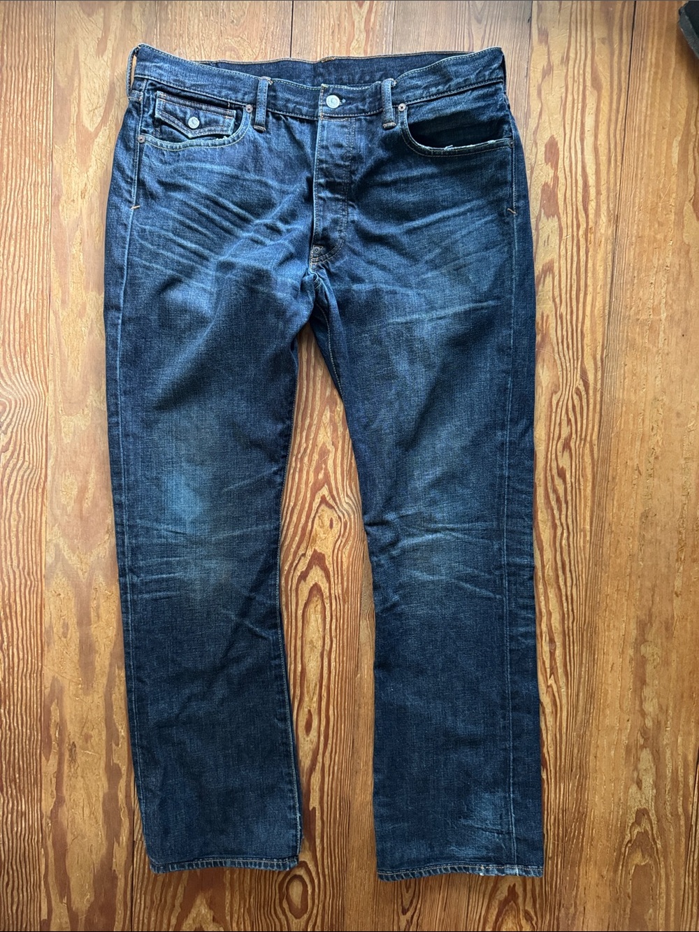 RL 36x32 Vintage Slim Straight Dark Blue Jeans